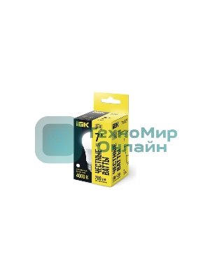 Лампа светодиодная IEK LLE-A60-7-230-40-E27 ECO A60 7Вт грушевидная 4000К белый E27 633лм 230-240В