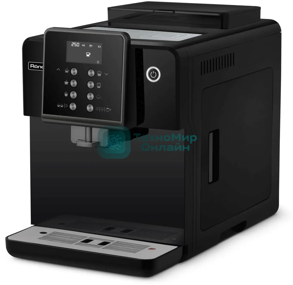 Кофемашина автоматическая Rondell RDE-1107 черный, исп. кофе - молотый/зерновой, 1.6 л, 1350 Вт, 19 бар