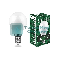 Лампа светодиодная SAFFIT SBG4509 (55080) 9Вт Е14 теплый матовый шар