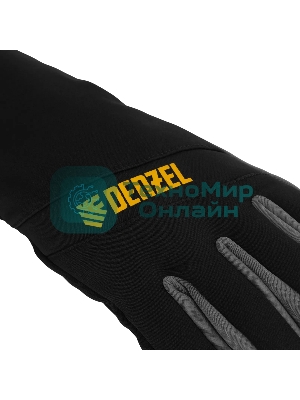 Перчатки универсальные Denzel 68089 двойные, работа с сенсорным экраном, размер 8