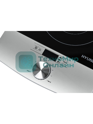Плита настольная электрическая Hyundai HYC-0102 серебристый/черный стеклокерамика