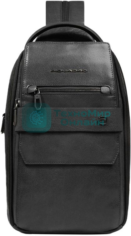 Рюкзак слинг мужской Piquadro Solm CA7028S141/N черный кожа