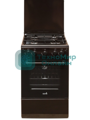 Плита газовая Cezaris ПГ 2150-07 коричневый, конфорок 4 шт, духовка 43 л, 51 см x 85 см x 55 см