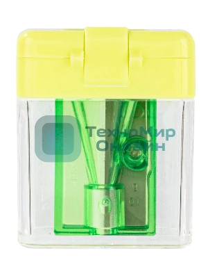 Точилка для карандашей ручная Deli E0574 Cubic, 1 отверстие, пластик, ассорти, дисплей