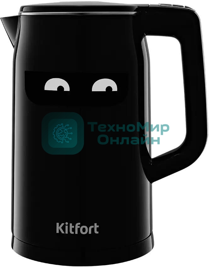 Чайник электрический Kitfort КТ-6154 1.7л. 2200Вт черный (корпус: нержавеющая сталь/пластик)