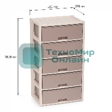 Комод Альтернатива М8760 Колорит 5 секции, бежевый, широкий