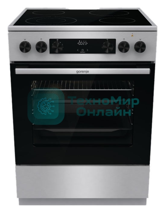 Плита электрическая Gorenje GECS6C70XC серебристый, конфорок 4 электрических, духовка 71 л, 60 см x 85 см x 60 см