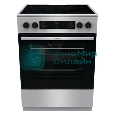 Плита электрическая Gorenje GECS6C70XC серебристый, конфорок 4 электрических, духовка 71 л, 60 см x 85 см x 60 см