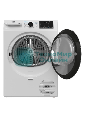 Сушильная машина Beko B5T69233 белый, 9 кг, сушка - тепловой насос, программ - 15, 59.8 x 84.6 x 60.5 см