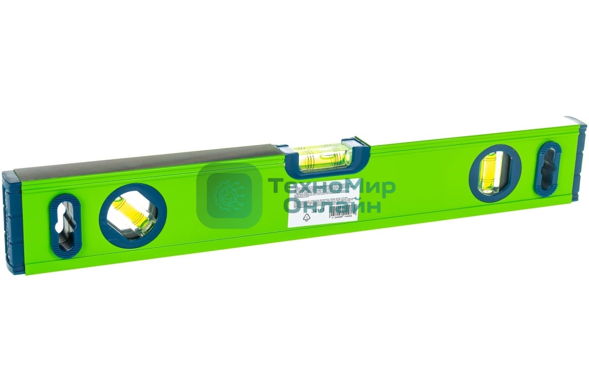 Уровень алюминиевый Сибртех УСМ-0,5-400, фрезерованный, 3 глазка, магнитный, 400 мм