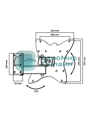 Кронштейн LE'STER LST-201.04 ТВ 10