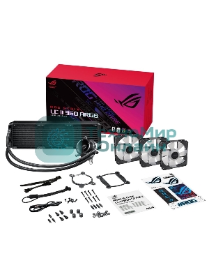 Система жидкостного охлаждения ASUS ROG STRIX LC II 360 ARGb 90RC00F1-M0UAY4 черный 120мм алюминий+медь 37,6db 4-pin