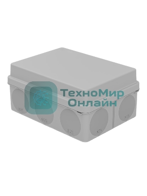 Коробка распаячная Rexant для прямого монтажа ОУ, HF, 150х110х70мм, IP67 (мембранные вводы)