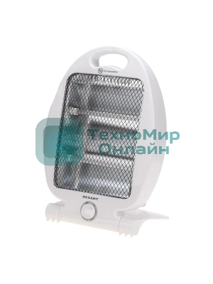 Обогреватель инфракрасный Rexant белый, кварцевый, 800 Вт, 14 м2, термостат, настольный, со складным основанием