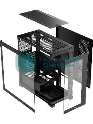 Компьютерный корпус Ocypus Gaммa C72 BK ARGB ATX/win/black/4 ARGB fans/no PSU/Tempered Glass