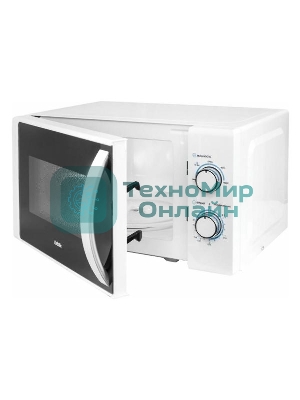 Микроволновая печь BBK 20MWS-711M/WS C белый/серебристый, 20 л, 700 Вт, переключатели - поворотный механизм