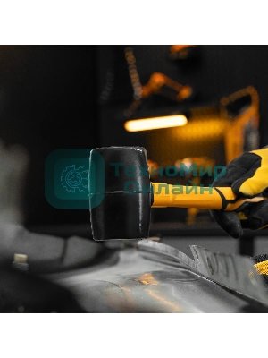 Киянка резиновая Denzel 450 г, черная, фибергласовая рукоятка c TPR покрытием