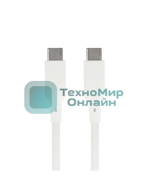 Кабель Type-C to Type-C, silica gel, 1м, 3A, 60W, PD (белый)