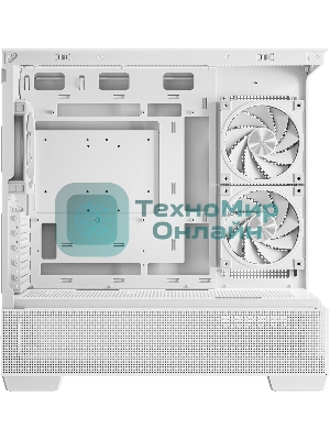 Компьютерный корпус Deepcool CG380 3F WH без БП, боковое окно (панорама), 3x120мм ARGB PWM вентилятора, белый, mATX