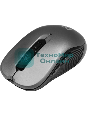 Мышь беспроводная Defender Gassa MM-105 серый, 1600 dpi, радиоканал, USB, кнопки - 6
