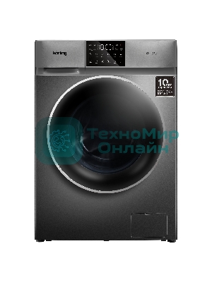 Стиральная машина KORTING KWD 60DV107 Gr серый, загрузка фронтальная 10 кг, 1200 об/мин, класс B