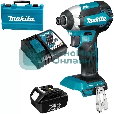 Дрель-шуруповерт Makita DTD153SF, 18 В, 1,5 Ач, 170 Нм, бесщеточный, ударный