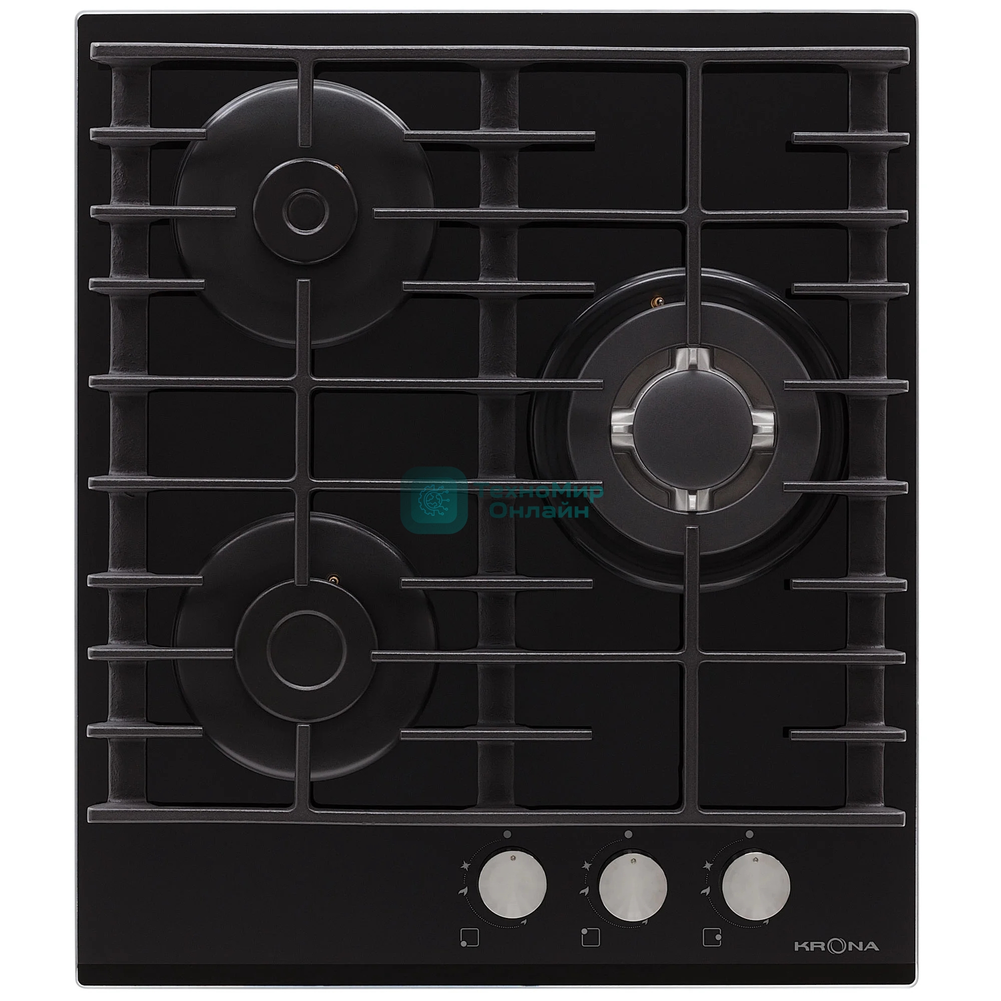 Газовая варочная поверхность Krona HAGEL 45 BL W черный