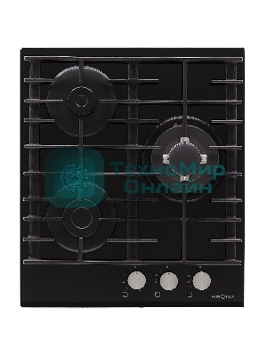 Газовая варочная поверхность Krona HAGEL 45 BL W черный
