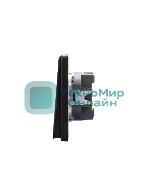 Выключатель Kranz ROUND 2 кл с подсветкой 10А с/у оникс