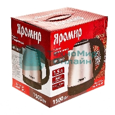 Чайник электрический ЯРОМИР ЯР-1057 нерж.: 1500 Вт, 1,5 л (12)