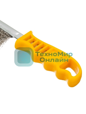 Щетка металлическая Denzel с пластмассовой ручкой, нержавеющая проволока