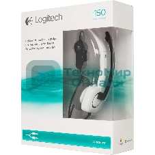 Гарнитура Logitech H150 белый, проводная, 3.5 мм