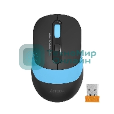 Мышь беспроводная A4Tech Fstyler FG10S черный/синий, 2000 dpi, радиоканал, USB, кнопки - 4