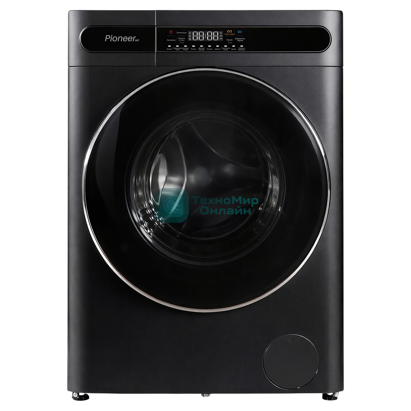 Стиральная машина Pioneer WMD-241605DG черный, загрузка фронтальная 11 кг, 1400 об/мин, класс A