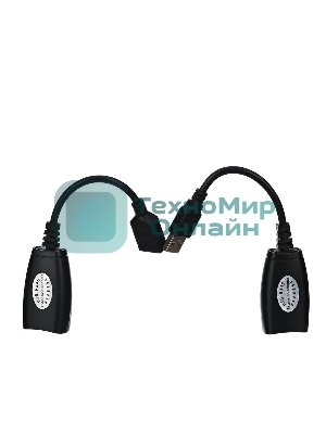 Кабель AM/AF удлинитель USB по витой паре VCOM (AM/RJ45-RJ45/AF) до 45m CU824