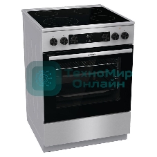 Плита электрическая Gorenje GECS6C70XC серебристый, конфорок 4 электрических, духовка 71 л, 60 см x 85 см x 60 см