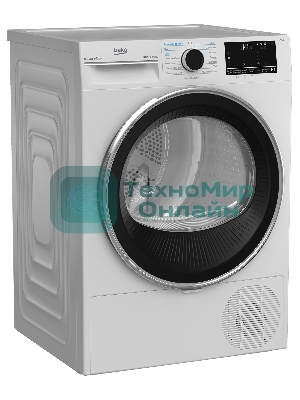 Сушильная машина Beko B5T69233 белый, 9 кг, сушка - тепловой насос, программ - 15, 59.8 x 84.6 x 60.5 см