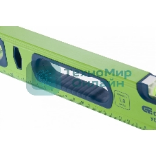 Уровень алюминиевый Сибртех УС-1,0-1000 фрезерованный, 3 глазка, рукоятки, 1000 мм