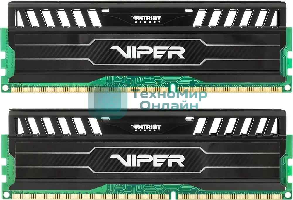 Оперативная память Patriot Viper 3, DDR3, 8GB (2x4 GB), 1600 MHz, CL9, DIMM, радиатор, черный