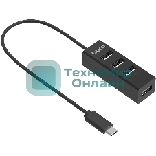 USB-концентратор Buro BPH-C-1906, USB-C, USB 2.0 4 порта, USB