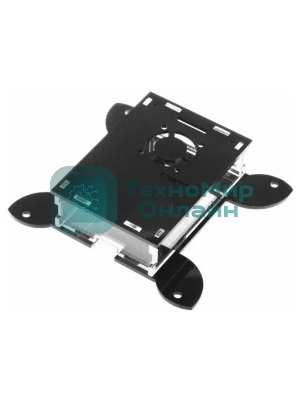Корпус Qumo, VESA 100x100+вентилятор, Raspberry Pi 4, акрил, черный (RS043)