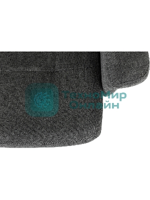 Кресло для дома Бюрократ Baron с пуфом серый, металл черный крестов. (BARON/GREY)