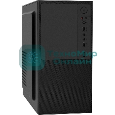 Компьютерный корпус Minitower ExeGate BAA-308-UNS500 (mATX, БП UNS500 с вент. 12см, 2хUSB, HD Audio, черный)