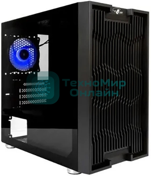 Компьютерный корпус Minitower mATX Eurocase 00-01003410 M07 3ARGb черный без БП закаленное стекло USB 3.0