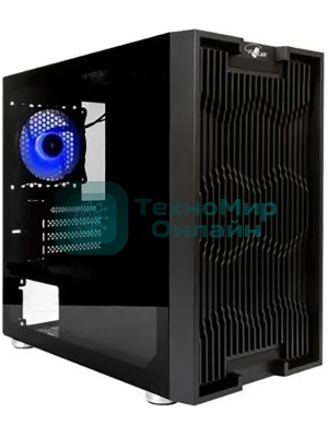 Компьютерный корпус Minitower mATX Eurocase 00-01003410 M07 3ARGb черный без БП закаленное стекло USB 3.0