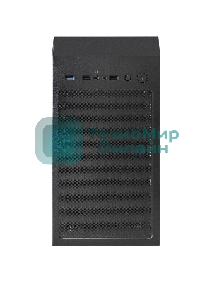 Компьютерный корпус Miditower ExeGate EVO-8243-NPX600 (ATX, БП 600NPX с вент 12 см, 2хUSB+1хUSB 3.0, черный, 3 вент. с RGb подсветкой, боковая панель - закаленное стекло)
