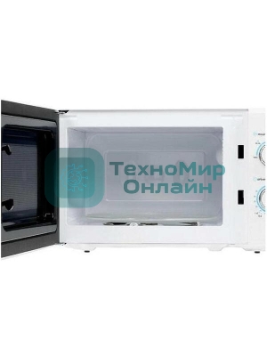 Микроволновая печь BBK 20MWS-711M/WS C белый/серебристый, 20 л, 700 Вт, переключатели - поворотный механизм