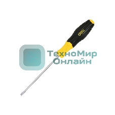Отвертка шлицевая Deli DL6362001N 6х200мм сталь Cr-V, двухкомпонентная прорезиненная рукоять