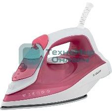 Утюг Scarlett SC-SI30K56 розовый, 2400; Световой индикатор работы: Да; Регулируемый пар до г/мин: 35; Паровой удар до г/мин: 140; Резервуар для воды, мл: 280; Функция разбрызгивания воды: Да; Терморегулятор: Да; Вертикальное отпаривание: Да; Регулировка степени отпаривания: Да; Покрытие подошвы: Керамическая подошва KeramoPro; Самоочистка: Да; Система защиты от накипи ANTI-CALC: Да; Функция автоотключения AUTO-SHUT OFF: Да; Размер утюга Ш*В*Г, мм: 289*120*140; Шарнирное крепление шнура: Да; Длина электрошнура, м: 1.8; Цвет шнура: В цвет корпуса;