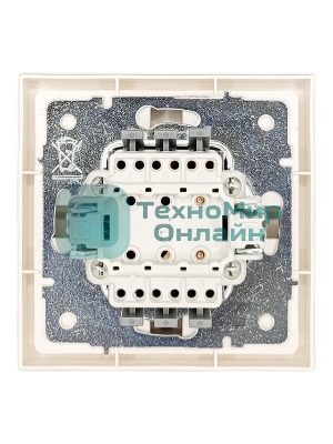 Выключатель проходной 1-кл. СП ZIMA IP20 10А безвинт. зажим слон. кость LEZARD 704-9088-105QC